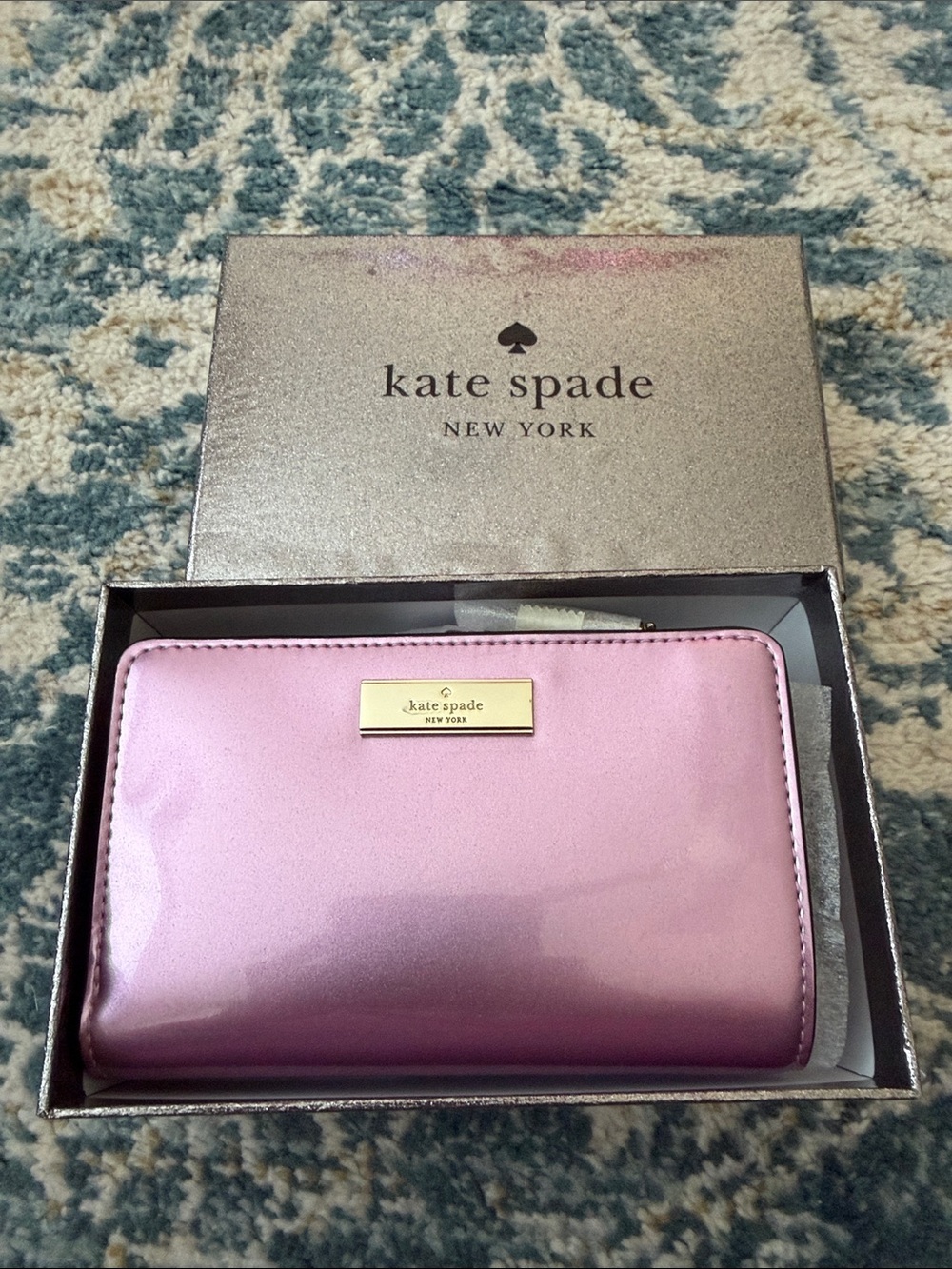 Kate Spade Kenzie Boxed Medium Compact Wallet Quartz Pink
